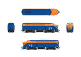 Baldwin RF16 Sharknose A-Unpowered B Set w/Sound & DCC - Paragon4(TM) -- Central Railroad of New Jersey #78, S (Fantasy Scheme, blue, tangerine)-2