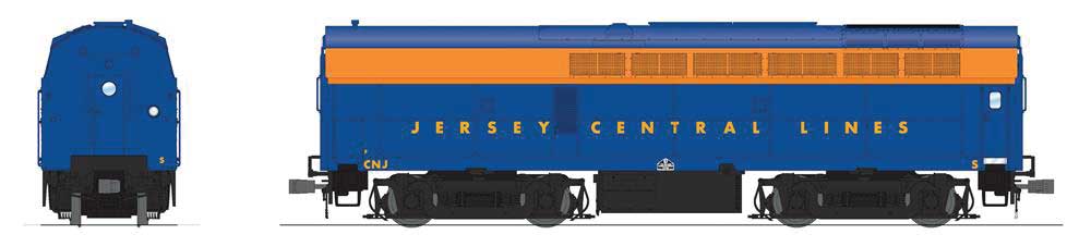 Baldwin RF16 Sharknose A-Unpowered B Set w/Sound & DCC - Paragon4(TM) -- Central Railroad of New Jersey #78, S (Fantasy Scheme, blue, tangerine)-3