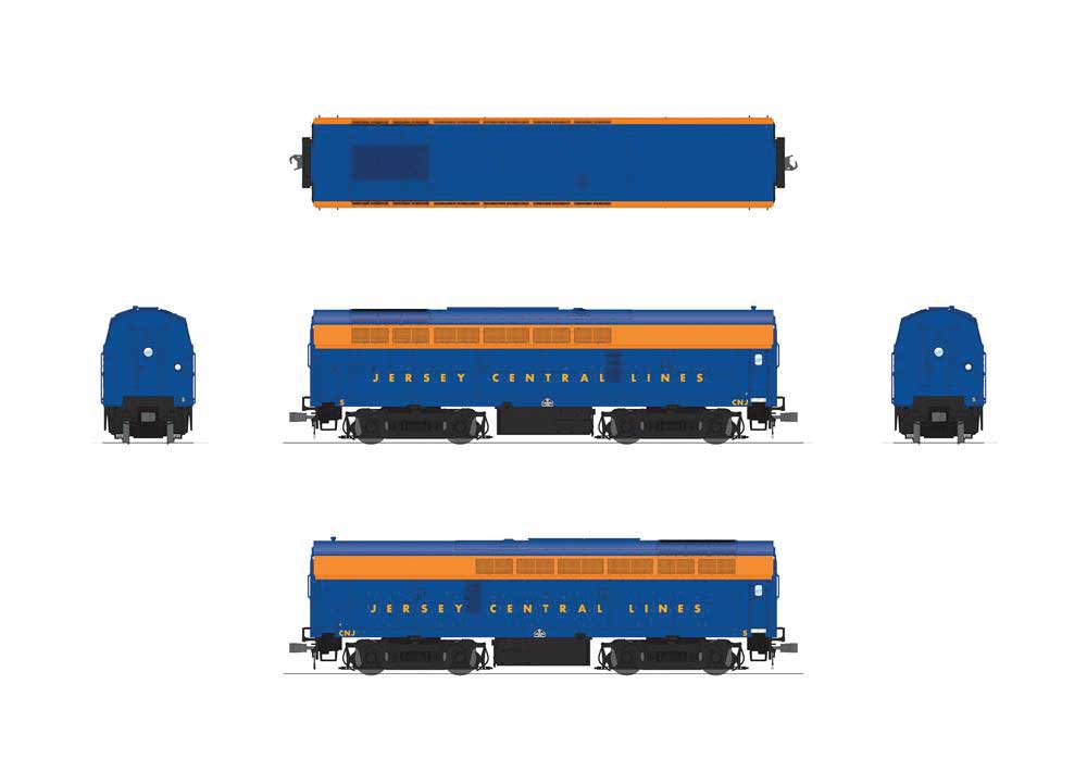 Baldwin RF16 Sharknose A-Unpowered B Set w/Sound & DCC - Paragon4(TM) -- Central Railroad of New Jersey #78, S (Fantasy Scheme, blue, tangerine)-4
