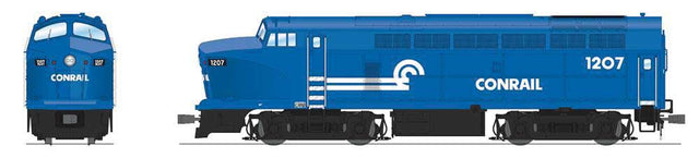 Baldwin RF16A Sharknose A - Sound & DCC - Paragon4(TM) -- Conrail #1213 (Fantasy Scheme, blue, white)-1