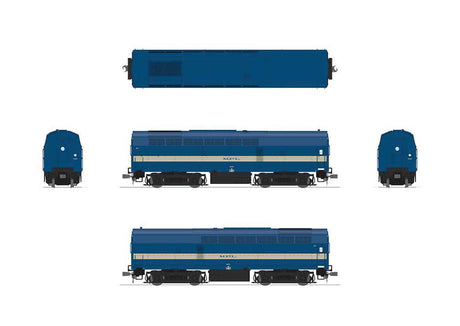 Baldwin RF16 Sharknose A-Unpowered B Set w/Sound & DCC - Paragon4(TM) -- Missouri Pacific #204, 204B (Fantasy Scheme, Eagle, blue, gray)-4