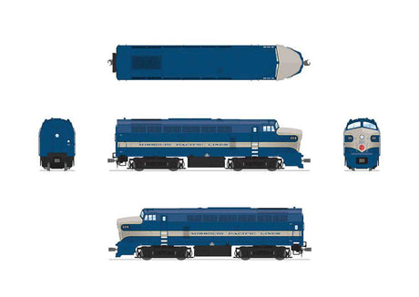 Baldwin RF16A Sharknose A - Sound & DCC - Paragon4(TM) -- Missouri Pacific #208 (Fantasy Scheme, Eagle, blue, gray)-2