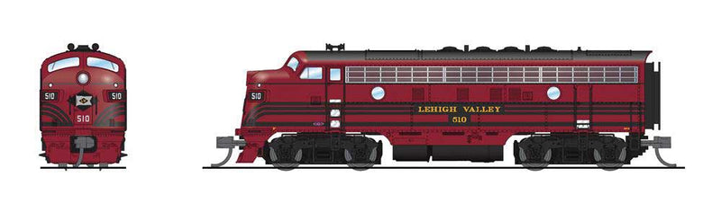 EMD F3A - Sound and DCC - Paragon4 -- Lehigh Valley #512 (Cornell Red, black)