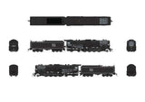 Class T1a 2-8-4 Berkshire with 4-Axle Tender - Standard DC - Stealth -- Boston & Maine #4016 (black, graphite)-2