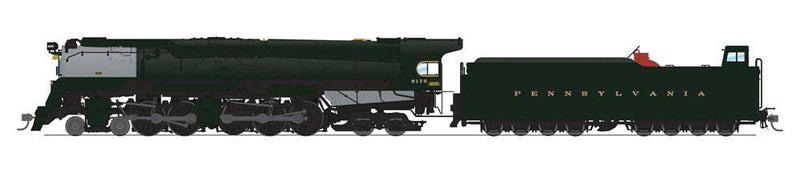 Class Q2 4-4-6-4 Duplex Production Version - Sound & DCC - Paragon4 Brass Hybr -- Pennsylvania Railroad #6182 (black, graphite, Tuscan)