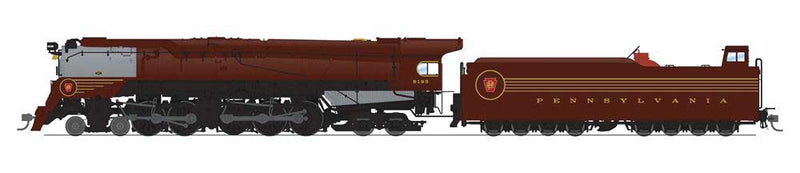 Class Q2 4-4-6-4 Duplex - Sound and DCC - Paragon4(TM) Brass Hybrid -- Pennsylvania Railroad #6195 (Fantasy Scheme, Tuscan, graphite)