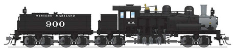 Class D 4-Truck Shay - Sound and DCC - Paragon4(TM) -- Western Maryland #900 (black, graphite, Tuscan)-1