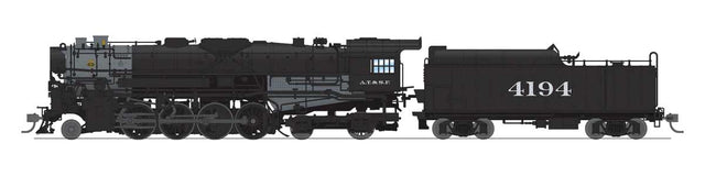 Class T1A 2-8-4 Berkshire - Standard DC - Stealth -- Santa Fe #4194 (black, graphite)