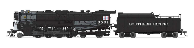 Class T1a 2-8-4 Berkshire Square Tender - Sound, DCC and Smoke - Paragon4(TM -- Southern Pacific #3509 (black, graphite, Large Lettering)-1