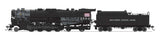 Class T1a 2-8-4 Berkshire Square Tender - Standard DC - Stealth Series -- Southern Pacific #3508 (black, graphite, Lines Lettering)-1