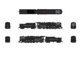 Class T1a 2-8-4 Berkshire Square Tender - Standard DC - Stealth Series -- Southern Pacific #3508 (black, graphite, Lines Lettering)-2