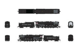 Class T1a 2-8-4 Berkshire Square Tender - Standard DC - Stealth Series -- Southern Pacific #3501 (black, graphite, Large Lettering)-2