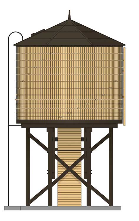 Operating Water Tower with Sound and Motorized Spout -- Assembled (yellow)