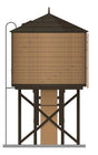 Wood Water Tower -- Assembled (Weathered, brown)