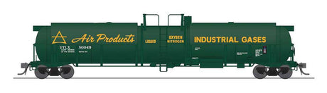 High-Capacity Cryogenic Tank Car 2-Pack - Ready to Run -- Air Products (green, yellow)