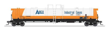 High-Capacity Cryogenic Tank Car - Ready to Run -- AirCo (white, orange, black, blue)