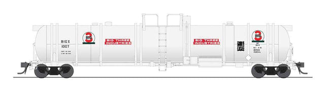 High-Capacity Cryogenic Tank Car - Ready to Run -- Big 3 Industries (white, black, red)
