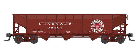AAR 70-Ton 3-Bay Hopper w/Load - Ready to Run -- Seaboard Air Line #38256 (H-7, Boxcar Red, white, red, Heart Logo)