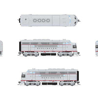 EMD F3 A-Unpowered B Set - Sound and DCC - Paragon4(TM) -- Chicago, Burlington & Quincy #9960A, 9960B (silver, black, red)