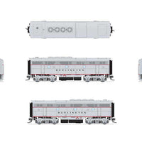 EMD F3 A-Unpowered B Set - Sound and DCC - Paragon4(TM) -- Chicago, Burlington & Quincy #9960A, 9960B (silver, black, red)