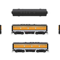 EMD F7 A-Unpowered B Set - Sound and DCC - Paragon4(TM) -- Denver & Rio Grande Western #5641, 5642 (Single Stripe, Aspen Gold, silver)
