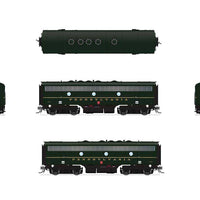 EMD F7 A-Unpowered B Set - Sound and DCC - Paragon4(TM) -- Pennsylvania Railroad #9692A, 9555B (Trainphone, Single Stripe, Brunswick Gr