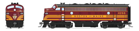 EMD F7A - Sound and DCC - Paragon4(TM) -- Boston & Maine #4268 (maroon, Harvest Gold)