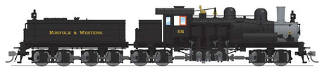Class D 4-Truck Shay - Standard DC - Stealth -- Norfolk & Western #56 (black, graphite)