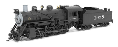 2-8-0 Consolidation - Sound, Smoke and DCC Paragon4(TM) -- Santa Fe #1978 (black, silver)-1