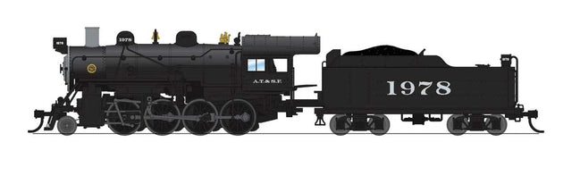 2-8-0 Consolidation - Sound, Smoke and DCC Paragon4(TM) -- Santa Fe #1983 (black, silver)-1