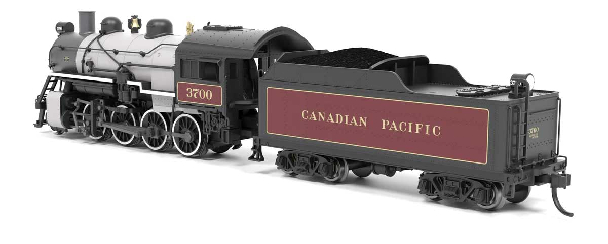 2-8-0 Consolidation - Sound, Smoke and DCC Paragon4(TM) -- Canadian Pacific #3700 (gray, maroon, black, graphite)-2
