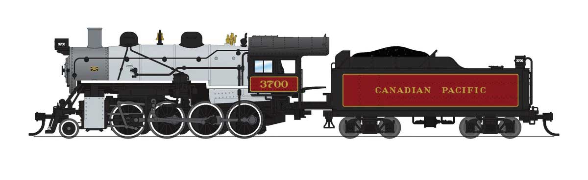 2-8-0 Consolidation - Sound, Smoke and DCC Paragon4(TM) -- Canadian Pacific #3718 (gray, maroon, black, graphite)-1