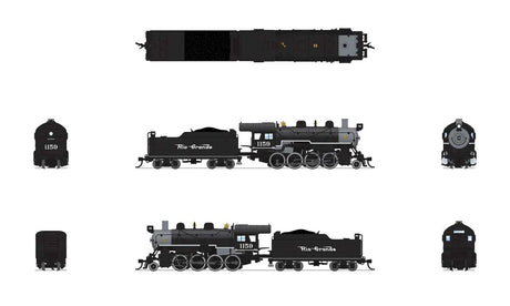2-8-0 Consolidation - Sound, Smoke and DCC Paragon4(TM) -- Denver & Rio Grande Western #1173 (black, graphite, Flying Grande)-2