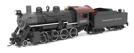 2-8-0 Consolidation - Sound, Smoke and DCC Paragon4(TM) -- Northern Pacific #1253 (black, graphite, Tuscan)-1