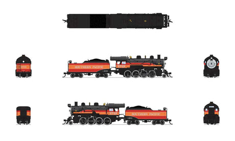 2-8-0 Consolidation - Sound, Smoke and DCC Paragon4(TM) -- Southern Pacific #2708 (Daylight, black, red, orange)-3