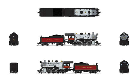 2-8-0 Consolidation - Standard DC - Stealth -- Canadian Pacific #3700 (gray, maroon, black, graphite)-2