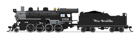 2-8-0 Consolidation - Standard DC - Stealth -- Denver & Rio Grande Western #1159 (black, graphite, Flying Grande)-1
