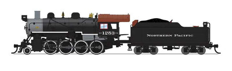 2-8-0 Consolidation - Standard DC - Stealth -- Northern Pacific #1253 (black, graphite, Tuscan)-1