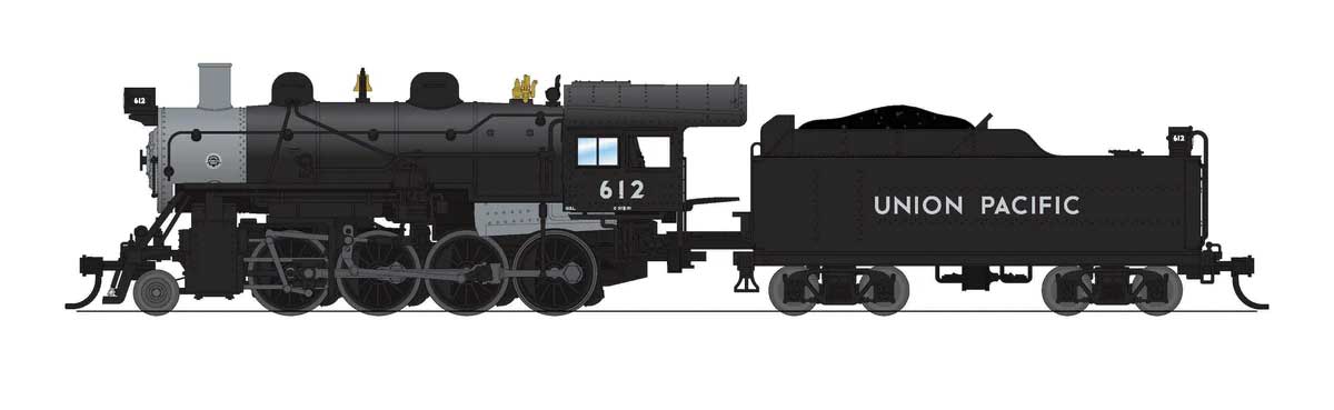 2-8-0 Consolidation - Standard DC - Stealth -- Union Pacific #612 (black, graphite)-1