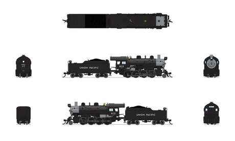 2-8-0 Consolidation - Standard DC - Stealth -- Union Pacific #612 (black, graphite)-2