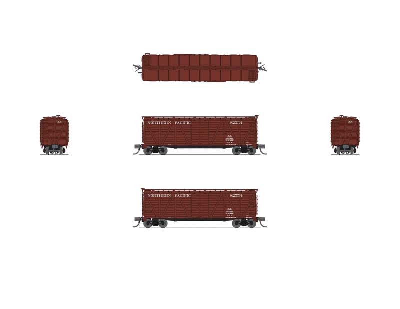 PRR K7 Stock Car with Mule Sounds - Ready to Run -- Northern Pacific #82719 (Boxcar Red)-2