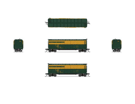 PRR K7 Stock Car with Sheep Sounds - Ready to Run -- Chicago & North Western #14707 (yellow, green)-2