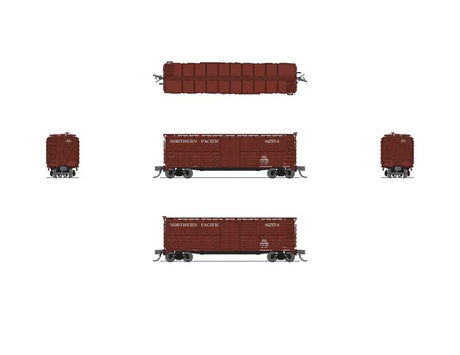 PRR K7 Stock Car with Sheep Sounds - Ready to Run -- Northern Pacific #82790 (Boxcar Red)-2