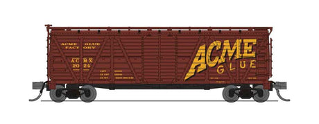 PRR K7 Stock Car with Horse Sounds - Ready to Run -- Acme Glue Factory (Boxcar Red, yellow)-1