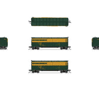 PRR K7 Stock Car 2-Pack (No Sound) - Ready to Run -- Chicago & North Western #14263 (yellow, green)