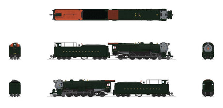 Class M1a 4-8-2 Mountain - Sound and DCC - Paragon4(TM) -- Pennsylvania Railroad #6788 (black, graphite, Tuscan)-2