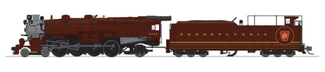 Class M1b 4-8-2 Mountain - Sound and DCC - Paragon4(TM) -- Pennsylvania Railroad #6744 (Fantasy Scheme, Tuscan, graphite)-1