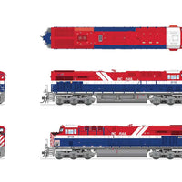 GE ES44AC - Sound and DCC - Paragon4(TM) -- Canadian National #3115 (BC Rail Heritage, red, white, blue)