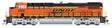 GE ES44AC - Standard DC - Stealth -- BNSF Railway #6329 (orange, black, Wedge Logo)-1