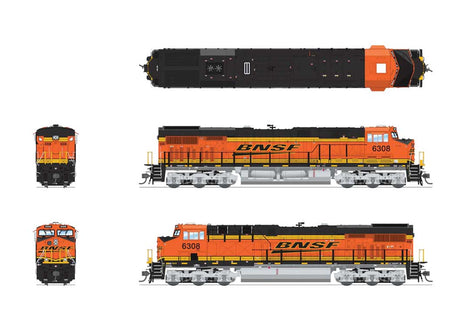 GE ES44AC - Standard DC - Stealth -- BNSF Railway #6329 (orange, black, Wedge Logo)-2